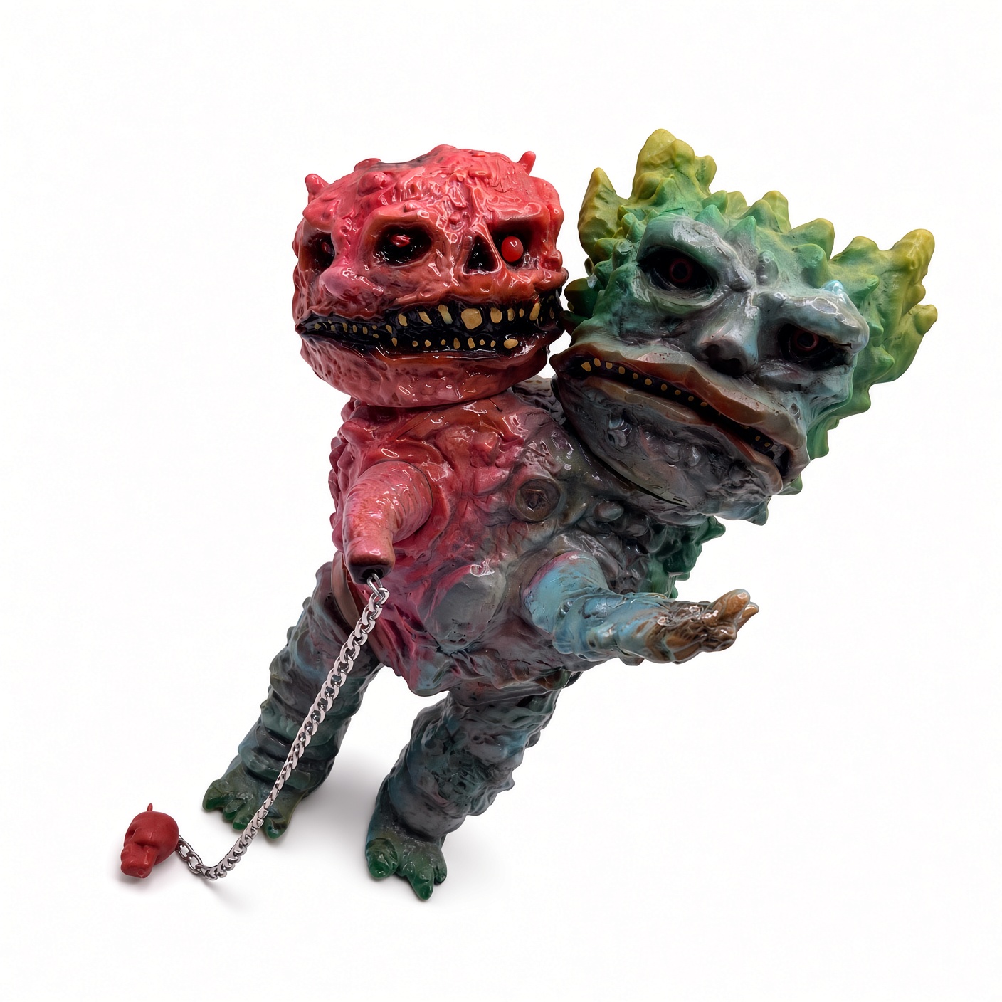 Primitivo 2 cabezas encadenado by Frank Mysterio - Sofubi - Imagen 2